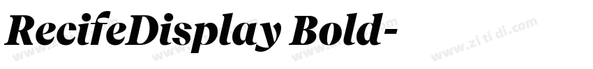 RecifeDisplay Bold字体转换